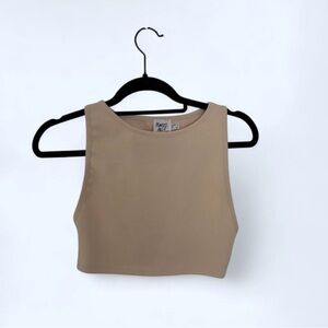 Women's Tan Crop Top